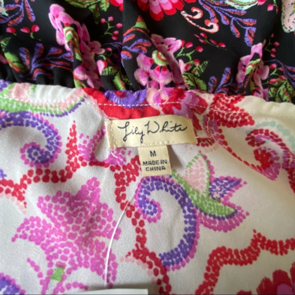 Francesca’s One Shoulder Floral Ruffle Top - Picture 4 of 16
